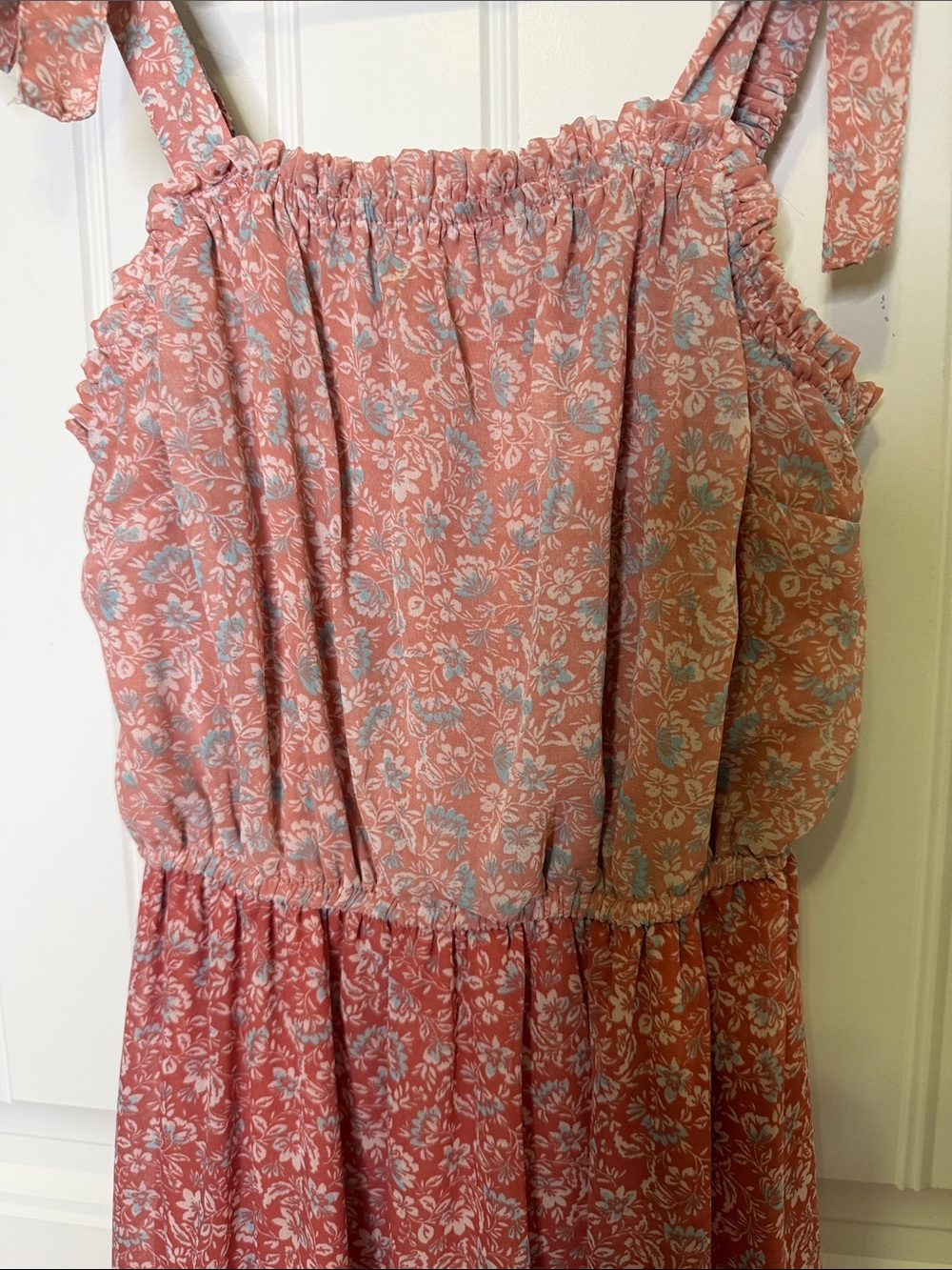 Sincerely Womens Jules Pink Floral Tiered Maxi Dress Size Medium - Picture 5 of 7